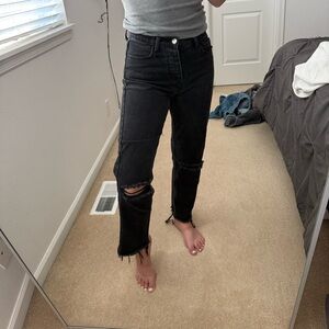Princess Polly Distressed Black Jeans